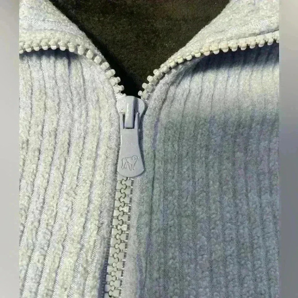 Men’s Polar Dogs Blue Ribbed Quarter Zip Pullover - Size L - Picture 4 of 8